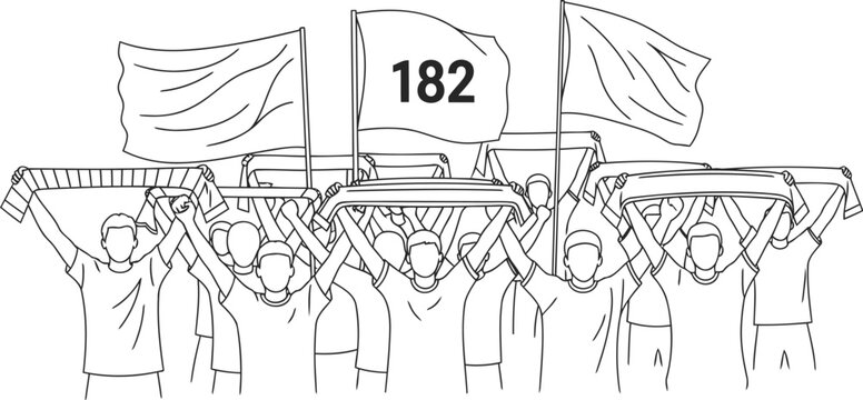 Number 182 inside a square box sketch icon