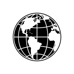 Obraz premium earth globe logo icon