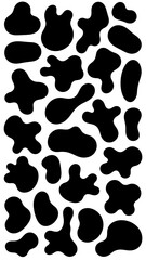 Fototapeta premium A collection of 20 black abstract shapes on a white background