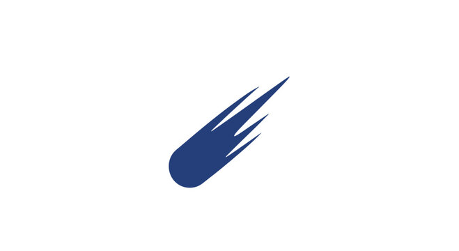 Abstract blue shooting star streak icon