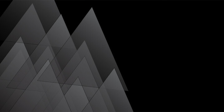 Abstract dark background with overlapping grey geometric triangle