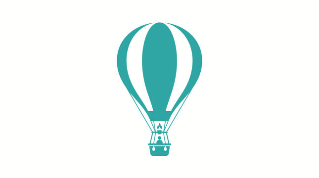 Teal Hot Air Balloon Ride Vehicle.