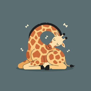 Giraffes Embracing