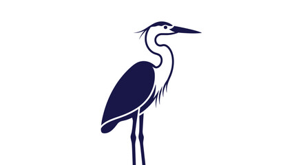 Obraz premium Blue heron wading bird logo