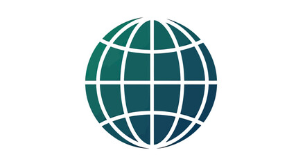 Obraz premium Blue world globe showing global network connectivity.