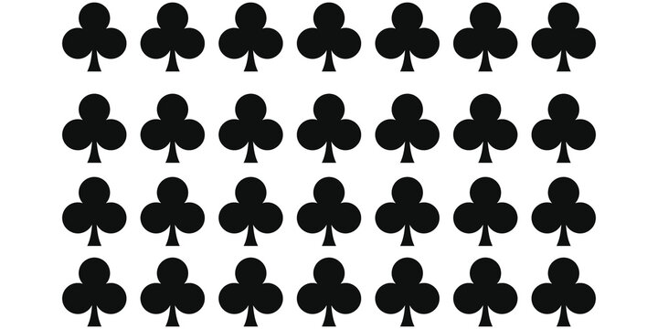 Vector set of Shamrock silhouettes illustration with floral nature pattern and seamless decorative design