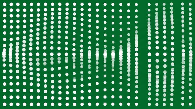 Green Digital Waveform Data Flowing Against Black Background Abstract Technology Concept