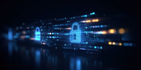 Obraz premium Precise authorization and authentication define cybersecurity while firewalling and monitoring enable a secure response via encryption.