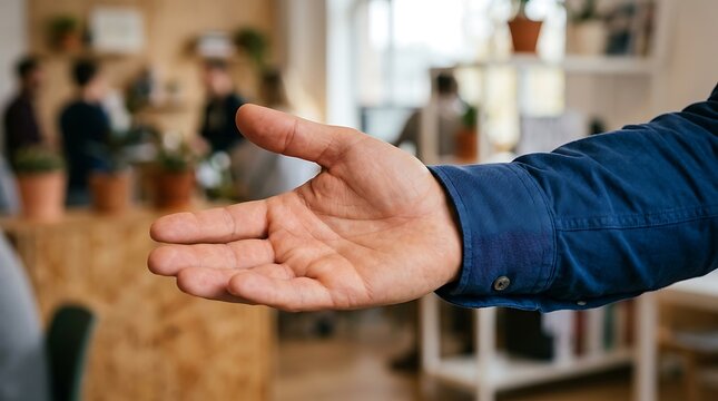 Person holding cat paw with smartphone in cozy indoor setting