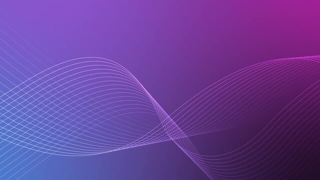 Abstract background with overlapping flowing wave lines forming an elegant sine-like ribbon animation