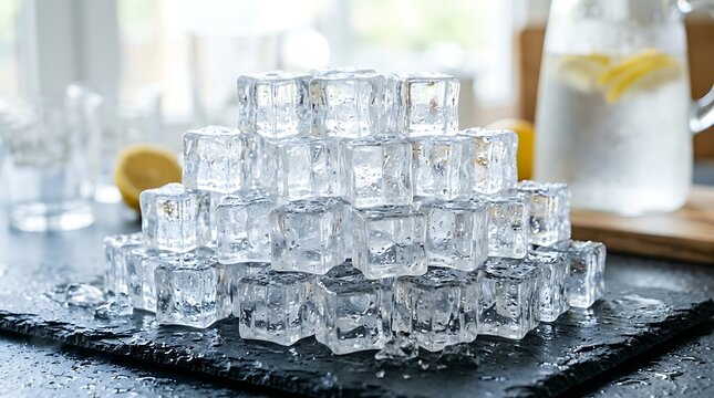 Frozen ice sculpture of a vintage bed frame