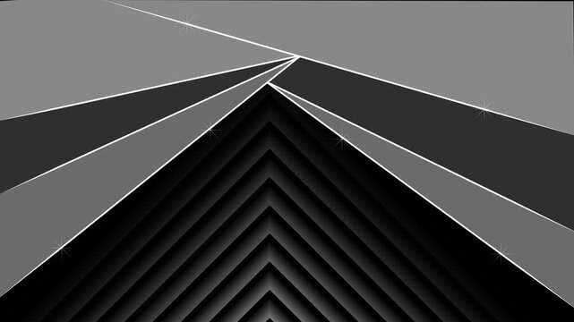 Abstract geometric layers forming a triangular peak background animation