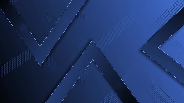 Abstract geometric background with layered chevrons and thin edges animation, modern luxury texture