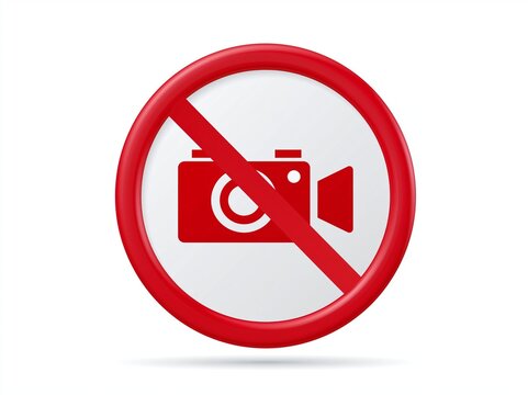 No video recording signboard. It is
forbidden to record video. Prohibition sign. Red prohibition
sign. Ban record . Don't shoot videos.
Warning, caution, attention, restriction, printable stiker 