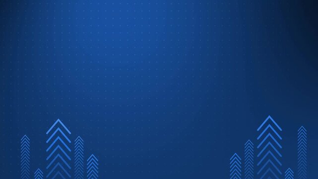 Abstract gradient background with dotted grid and upward chevron arrows animation
