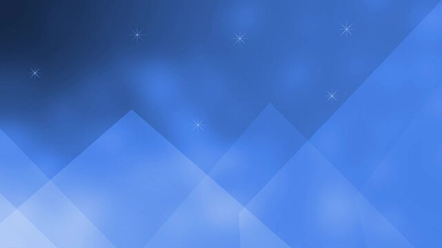 Abstract gradient background with soft bokeh lights animation, subtle geometric polygons and small star-like sparkles