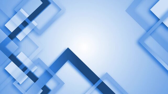 Colorful translucent geometric shape squares background animation