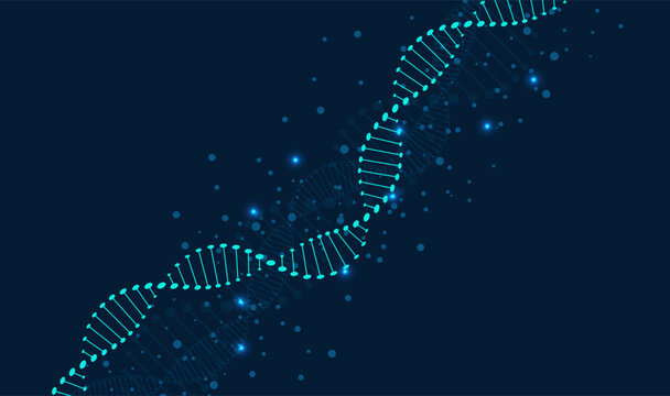 DNA. Medical science, genetic biotechnology, chemistry biology. Innovation technology concept and nano technology background