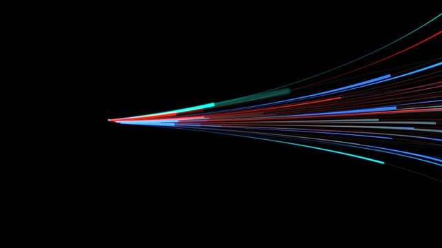 abstract light streaks background with colorful lines