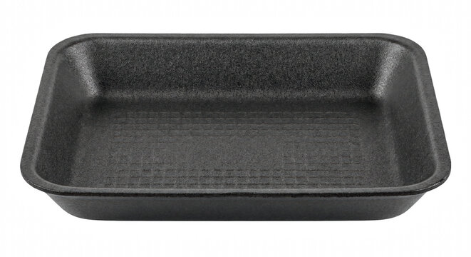 Empty Charcoal Foam Packaging Tray for Food Grocery Items