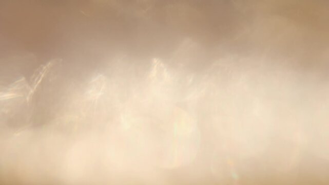 Sunlight shadow caustic motion overlay from light reflections with glare and flare refraction effects, abstract backdrop  in golden color.