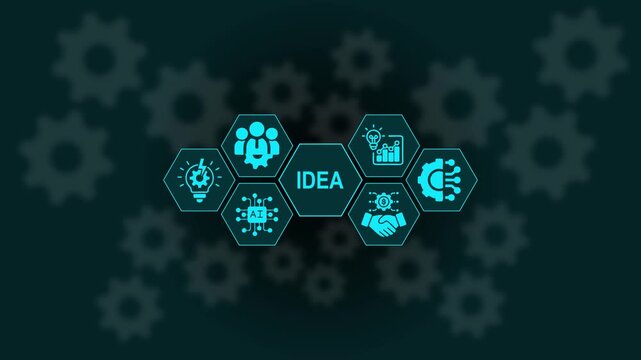 Creative Idea Animation with Innovation Technology and Business Strategy