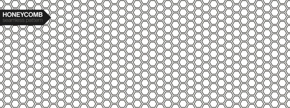 Seamless fiber hexagon mesh. Honeycomb net bg. Mosaic geometric texture.