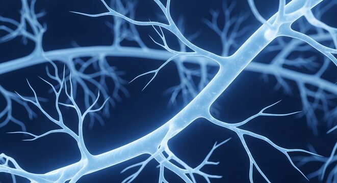 Detailed 3D rendering of a synthetic vascular network in medical research