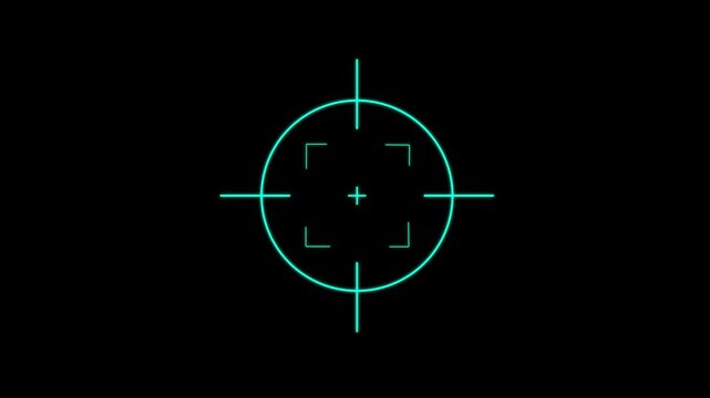 Digital target reticle hud overlay for gaming and military ui crosshair heads-up display