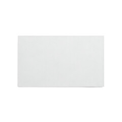 Naklejka premium Blank white rectangular card isolated on transparent background