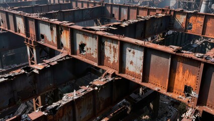 Fototapeta premium Rusty Industrial Metal Texture Background