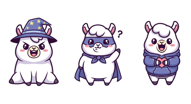 Cute cartoon pigs in superhero and detective costumes.