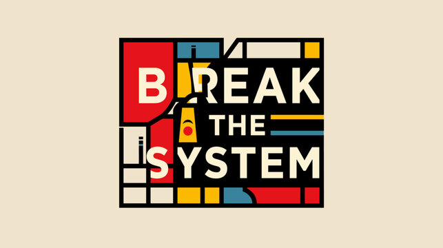 A bold graphic design advocating for social change and creativity.