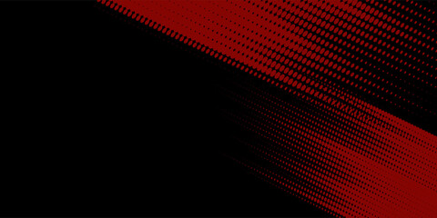 Fototapeta premium Halftone dots red and blue color pattern gradient grunge texture background. Dot pop art comic sport style vector illustration. modern background
