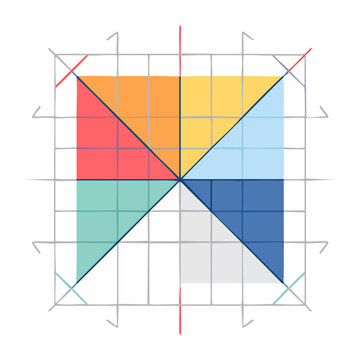 Flat color wheel vector graphic