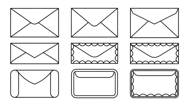 Collection of colorful math function and graph line illustrations