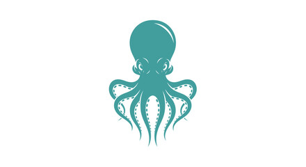 teal octopus silhouette © Wong