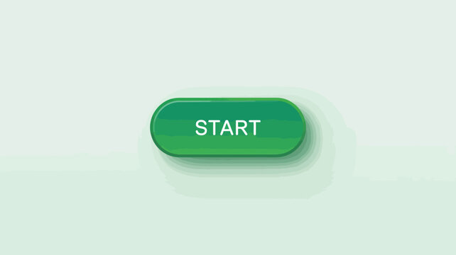 Bright green start button with rounded corners for user interface design