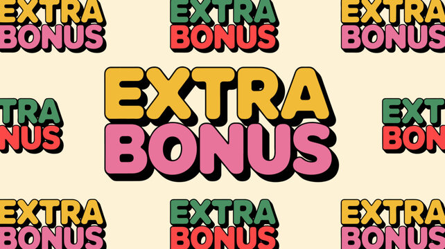 Bright extra bonus slot machine game with colorful lights and winning symbols