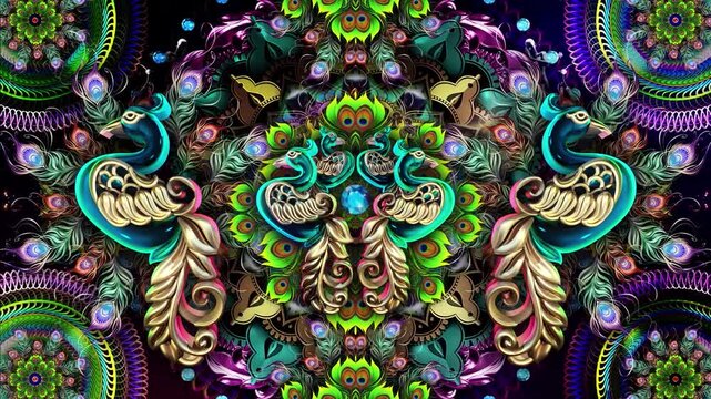 Enchanting Peacock Mandala