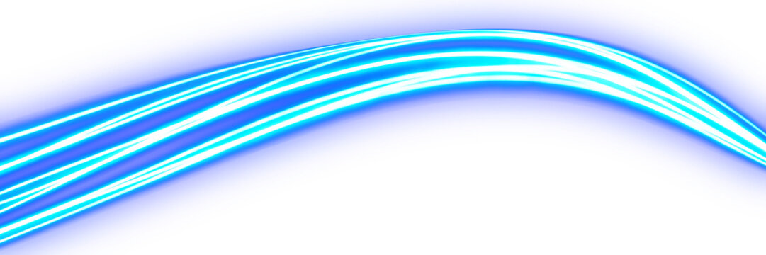 Blue Electric Light Trail Wave Abstract Technology Background