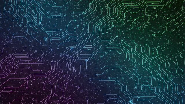 A background image of a glowing electronic circuit board, inspired by cyberspace.