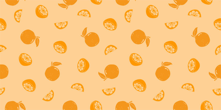 Orange pattern background. Orange sliced pattern Seamless. orange fruit pattern background. slice of orange pattern summer theme.