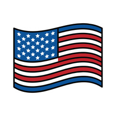 Obraz premium Stylized vector illustration of a red white and blue striped cylinder