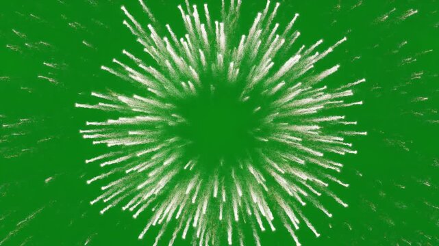 Particle burst ring expanding outward then looping chroma key green isolated elements alpha