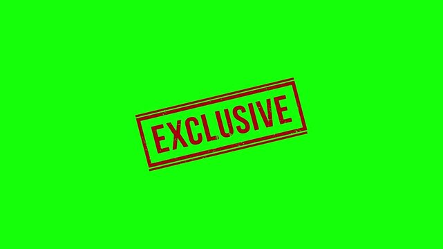 Various exclusive stamp motion graphic animations on green screen for professional editing.