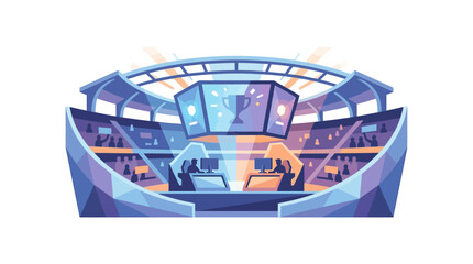 Esports Tournament Arena Gaming Competition Vector Illustration © Mangkat