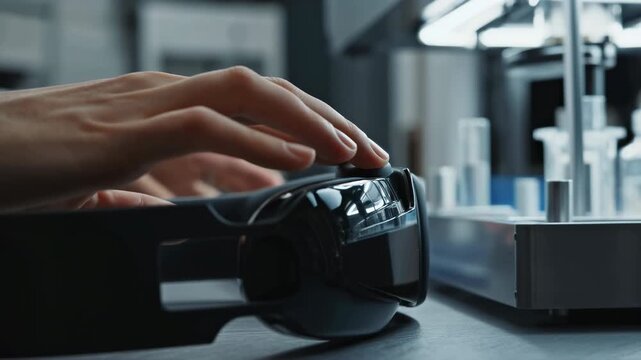 Hand Using Mouse at Office Desk