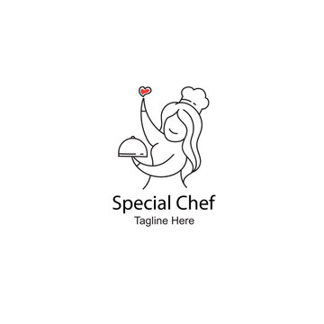 Iconic food logo concept, for restaurant or food shop.