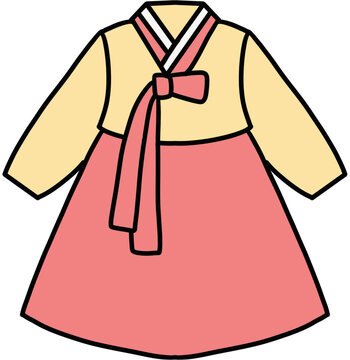Hanbok korean traditional clothing pink dress holiday fashion